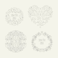 Beautiful floral frames collection