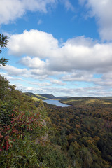 Lake of the Clouds with a dramatic sky, Michigan's Porcupine Mountains, USA