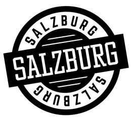 Salzburg black and white badge. City and country series.