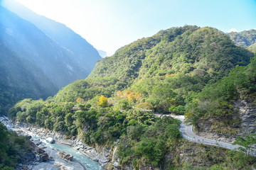 Fototapeta na wymiar Breathtaking Scenery of Taroko Gorge National Park from Lushui Trail