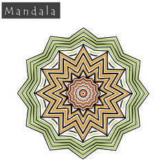 Geometrical flower mandala sign