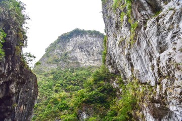Tranquil Scenery of Swallow's Grotto at Taroko Gorge National Park in Taiwan