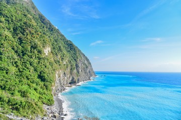 Coastal View of Qingshui Cliff at Taroko National Park