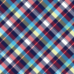 Blue check seamless pattern fabric textile