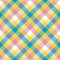 Obraz premium Colored check plaid seamless pattern