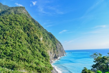 Scenic View of Qingshui Cliff at Taroko Gorge National Park