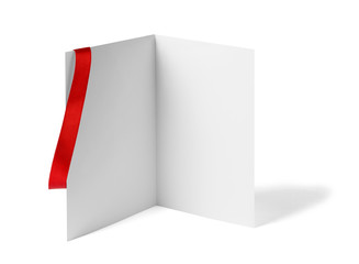 ribbon bow card note leaflet print chirstmas celebration greeting