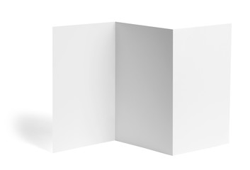 folded leaflet white blank paper template book