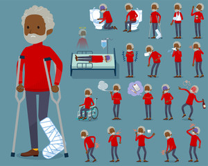 flat type red high neck old man black_sickness