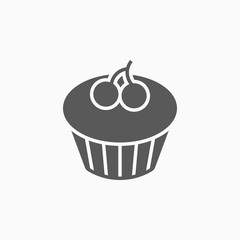 cupcake icon, cake vector