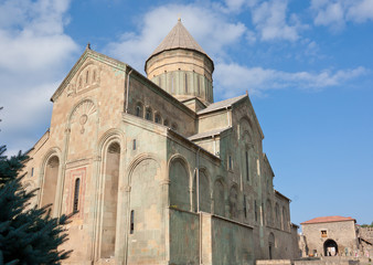 Fototapeta premium The Svetitskhoveli Cathedral , literally the Cathedral of the Living Pillar is an Eastern Orthodox cathedral located in the historic town of Mtskheta, Georgia