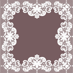 White lace frame