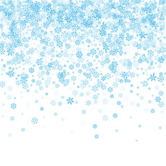 Abstract pattern of falling snowflakes