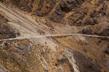 A way guiding along a beautiful mountain scenery