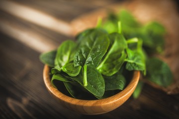 Baby spinach leaves