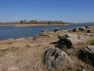 The African water landscape. Kariba Lake, Zimbabwe