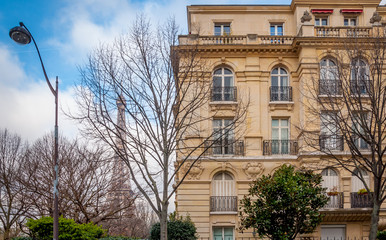 Tour Eiffel, champs de Mars et quartier