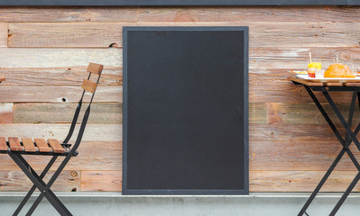 blank cafe menu blackboard space for copy