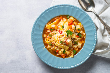 Minestrone traditional italian soup