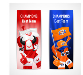 Fan Sport Banners Vertical Set