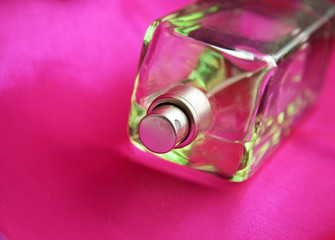 close up of a perfume bottle