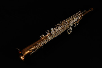 sax soprano over black background