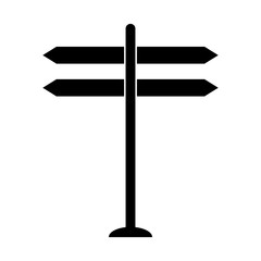 Vector illustration. Icon. Road sign, direction.