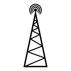 Vector illustration. Icon. A cell phone tower