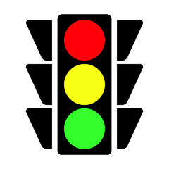 Traffic lights. Vector icon.
