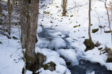Eis im Bach
