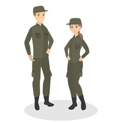 Isolated military couple