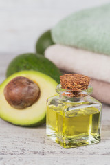 Natural cosmetic oil with avocado