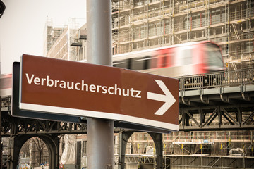 Fototapeta premium Schild 302 - Verbraucherschutz