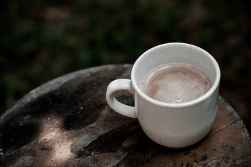 Nice coffee cup at morning