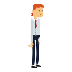 Young businessman cartoon vector illustration graphic design