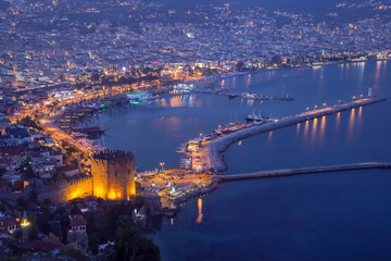 Naklejka premium Panorama of Alanya, Turkey