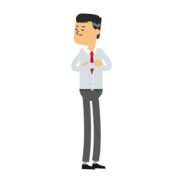 Young businessman cartoon vector illustration graphic design