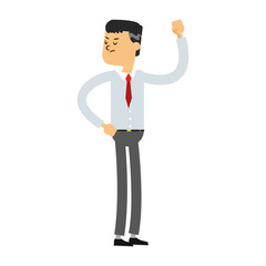 Young businessman cartoon vector illustration graphic design