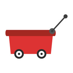 Little empty cart vector illustration graphic design