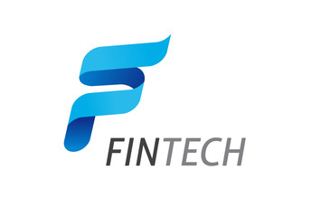 Modern logo concept design for fintech and digital finance technologies