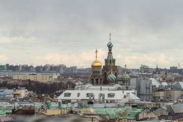 Cityscape with Church of the Savior on Spilled Blood, St Petersburg, Russia 