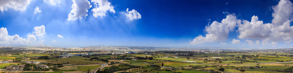 Fototapeta premium Malta, Mdina. Panoramic view from Mdina castle