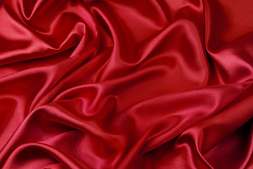 Red silk fabric