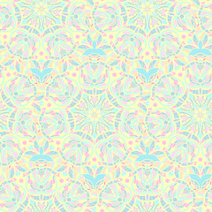 Seamless repeating pattern of mandalas