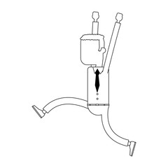 Happy businessman with hands up vector illustration graphic design