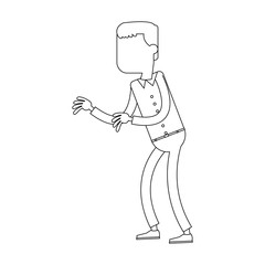 Young businessman cartoon vector illustration graphic design