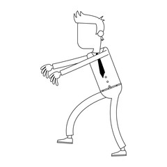 Fototapeta premium Young businessman cartoon vector illustration graphic design