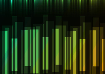 Fototapeta premium green speed bar overlap in dark background, stripe layer backdrop, technology template, vector illustration