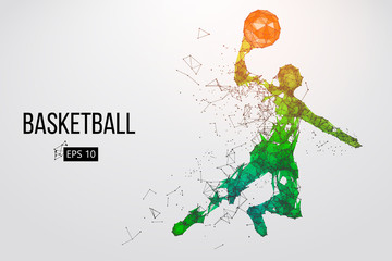 Fototapeta premium Silhouette of a basketball player. Vector illustration
