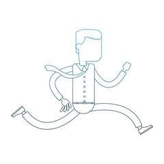Businessman running cartoon vector illustration graphic design